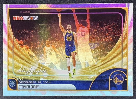 STEPHEN CURRY 2025-26 TOPPS HOOPS #261 RAINBOW FOIL SEASON HIGHLIGHT WARRIORS