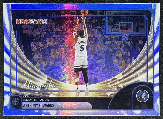 ANTHONY EDWARDS 2025-26 TOPPS HOOPS #270 SEASON HIGHLIGHT TIMBERWOLVES