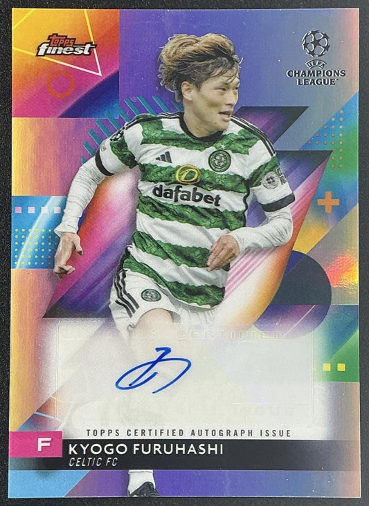 KYOGO FURUHASHI 2023-24 TOPPS FINEST UEFA CLUB COMPETITIONS #A-KF AUTO CELTIC