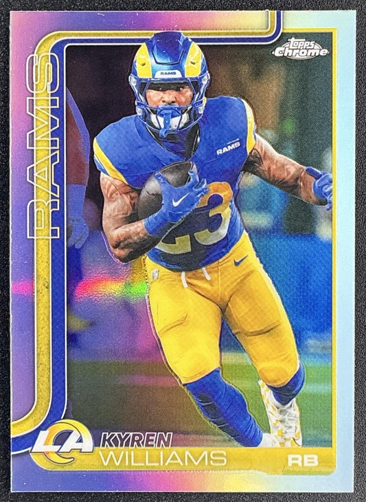 KYREN WILLIAMS 2025 TOPPS CHROME #168 REFRACTOR RAMS