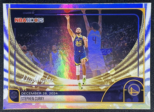 STEPHEN CURRY 2025-26 TOPPS HOOPS #261 RAINBOW FOIL SEASON HIGHLIGHT WARRIORS