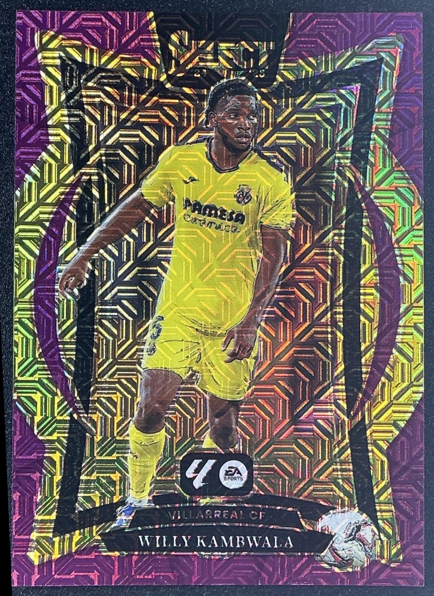 2024 Panini Select La Liga Willy Kambwala #81 Purple Mojo Prizm Terrace