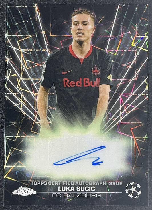 2023 Topps Chrome UEFA Club Competitions Luka Sucic #BLA-LS Black Lazer Auto
