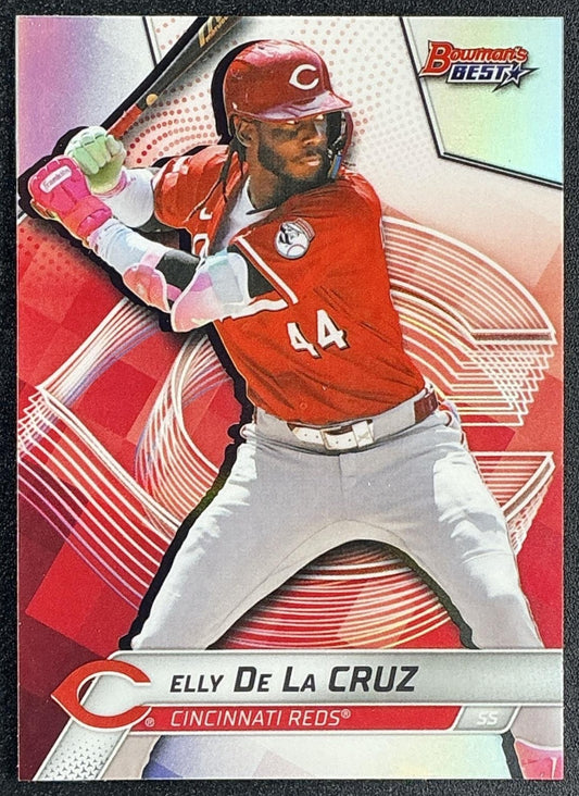 ELLY DE LA CRUZ 2025 BOWMAN'S BEST #37 REFRACTOR REDS