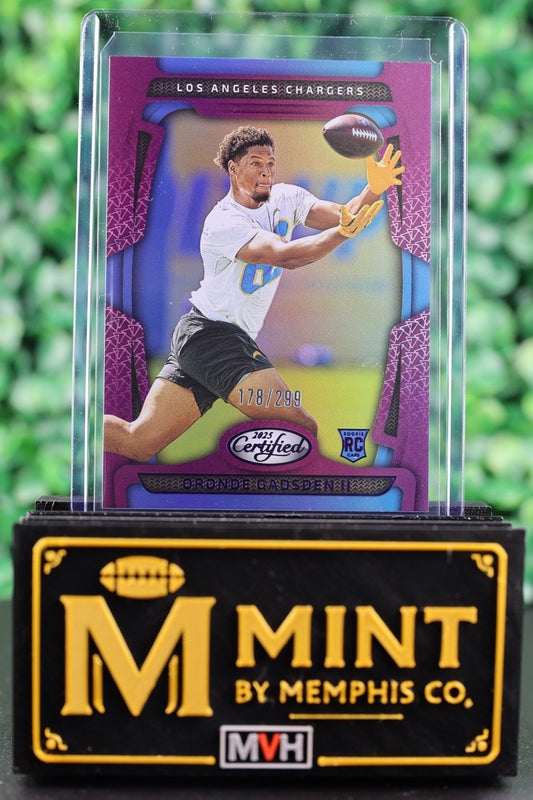 ORONDE GADSDEN II 2025 PANINI CERTIFIED RC MIRROR PURPLE /299 CHARGERS