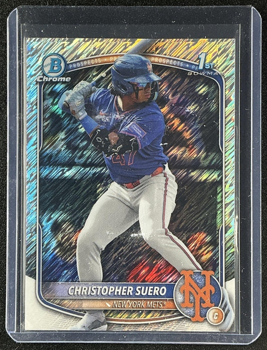 2025 Bowman Chrome Christopher Suero #BCP-191 Shimmer Refractor 1st Prospect