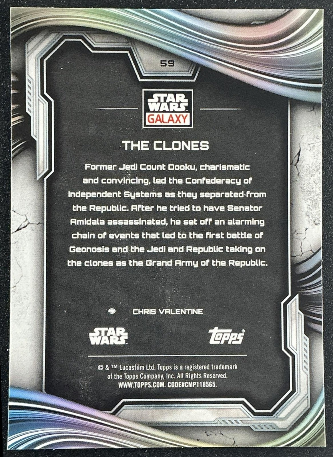 THE CLONES 2025 TOPPS CHROME STAR WARS GALAXY #59