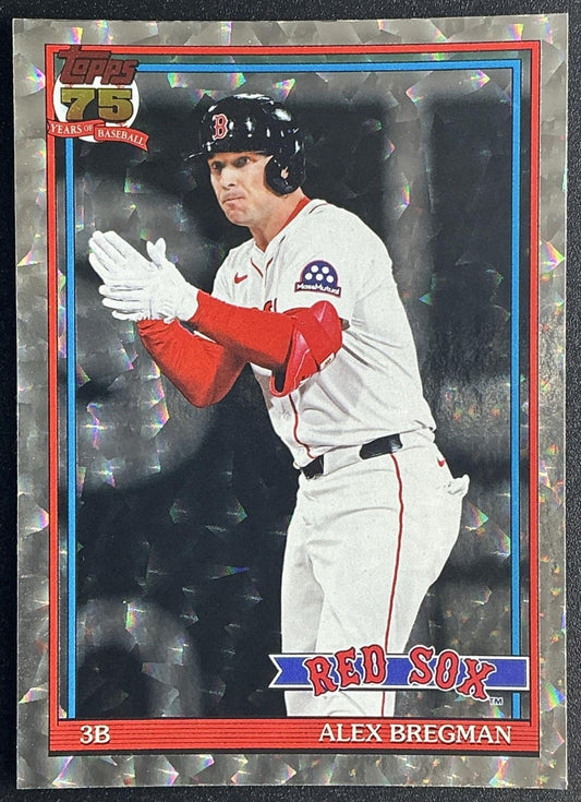 ALEX BREGMAN 2026 TOPPS SERIES 1 #T91-70 1991 CRACKLE FOIL RED SOX