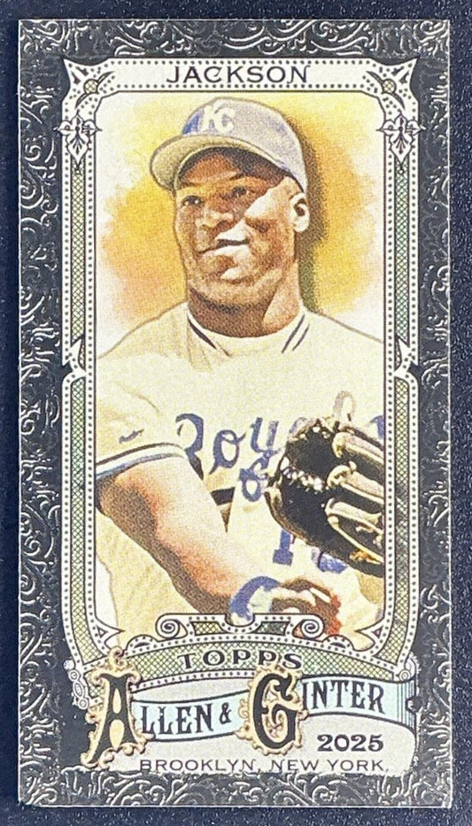 BO JACKSON 2025 TOPPS ALLEN & GINTER #18 MINI BLACK BORDERED ROYALS