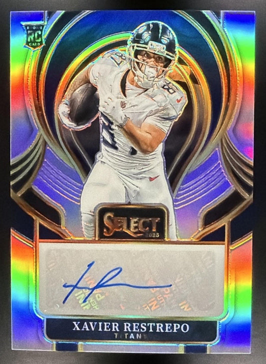 XAVIER RESTREPO 2025 PANINI SELECT #SIP-XRO SIGNATURES AUTO TITANS