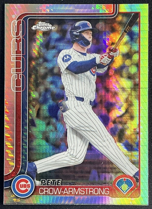 PETE CROW-ARMSTRONG 2025 TOPPS CHROME UPDATE #USC76 PRISM REFRACTOR CUBS