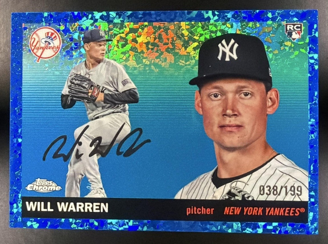 2025 Topps Chrome Platinum Will Warren #294 Blue Mini-Diamond Refractor /199 RC