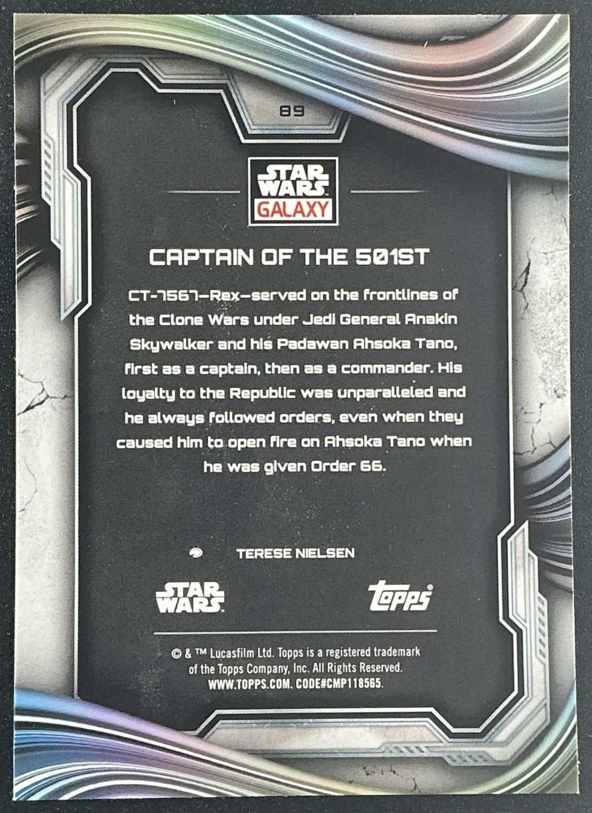 CAPTAIN OF THE 501ST 2025 TOPPS CHROME STAR WARS