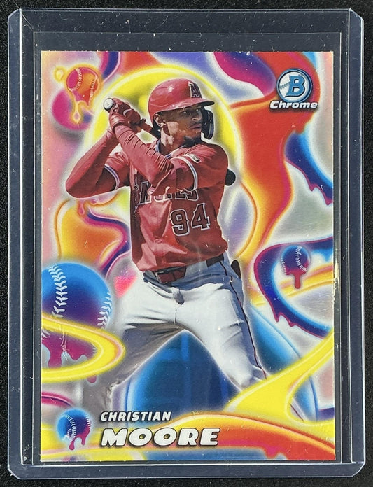 CHRISTIAN MOORE 2025 BOWMAN CHROME #MM-3 MELT MASHERS ANGELS