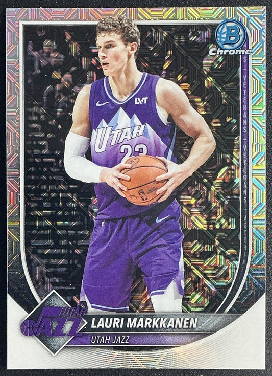 LAURI MARKKANEN 2025-26 BOWMAN #BCV-112 CHROME MOJO REFRACTOR JAZZ