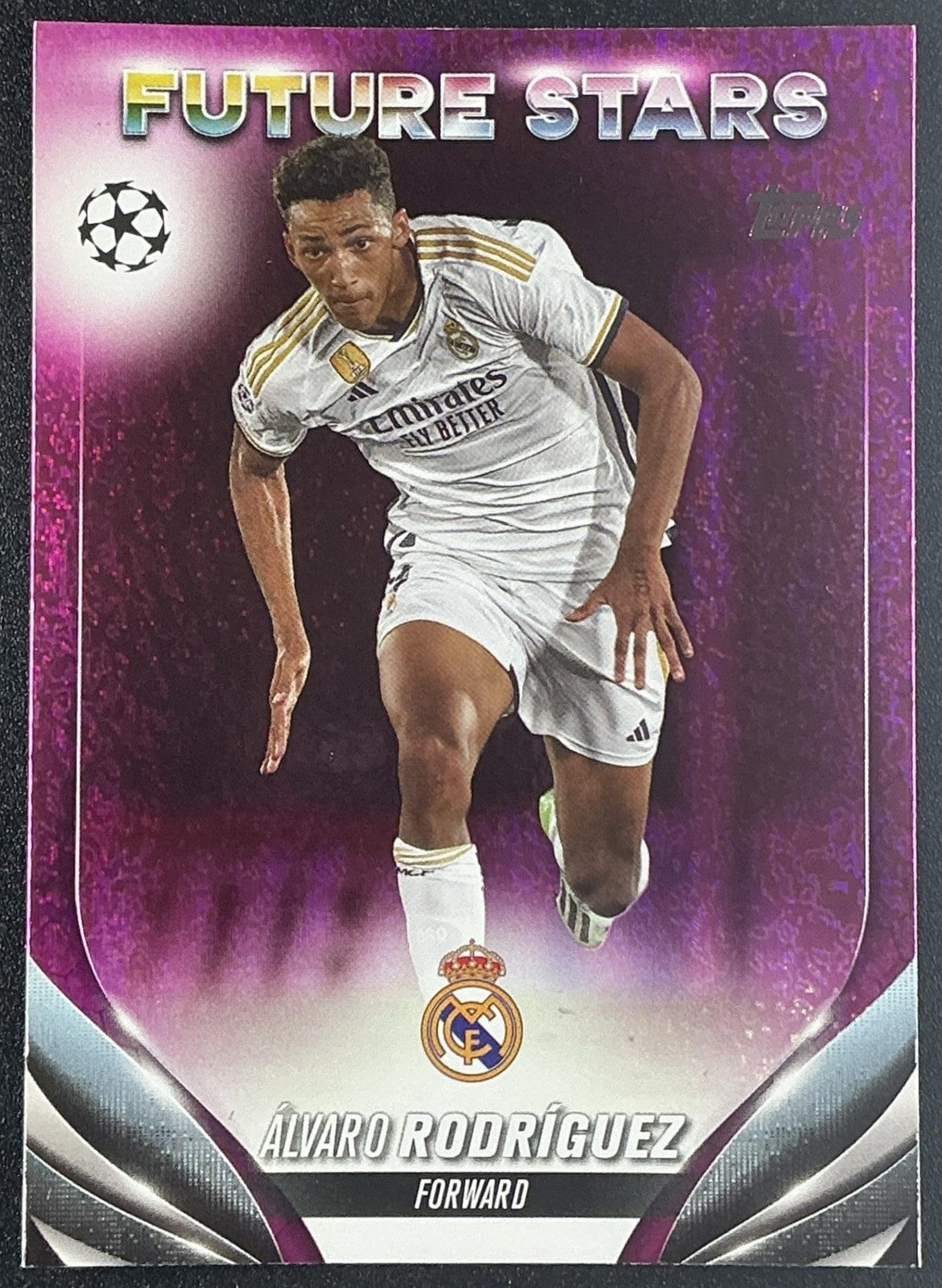 2023 Topps Chrome UEFA Club Competitions Alvaro Rodriguez #134 Pink