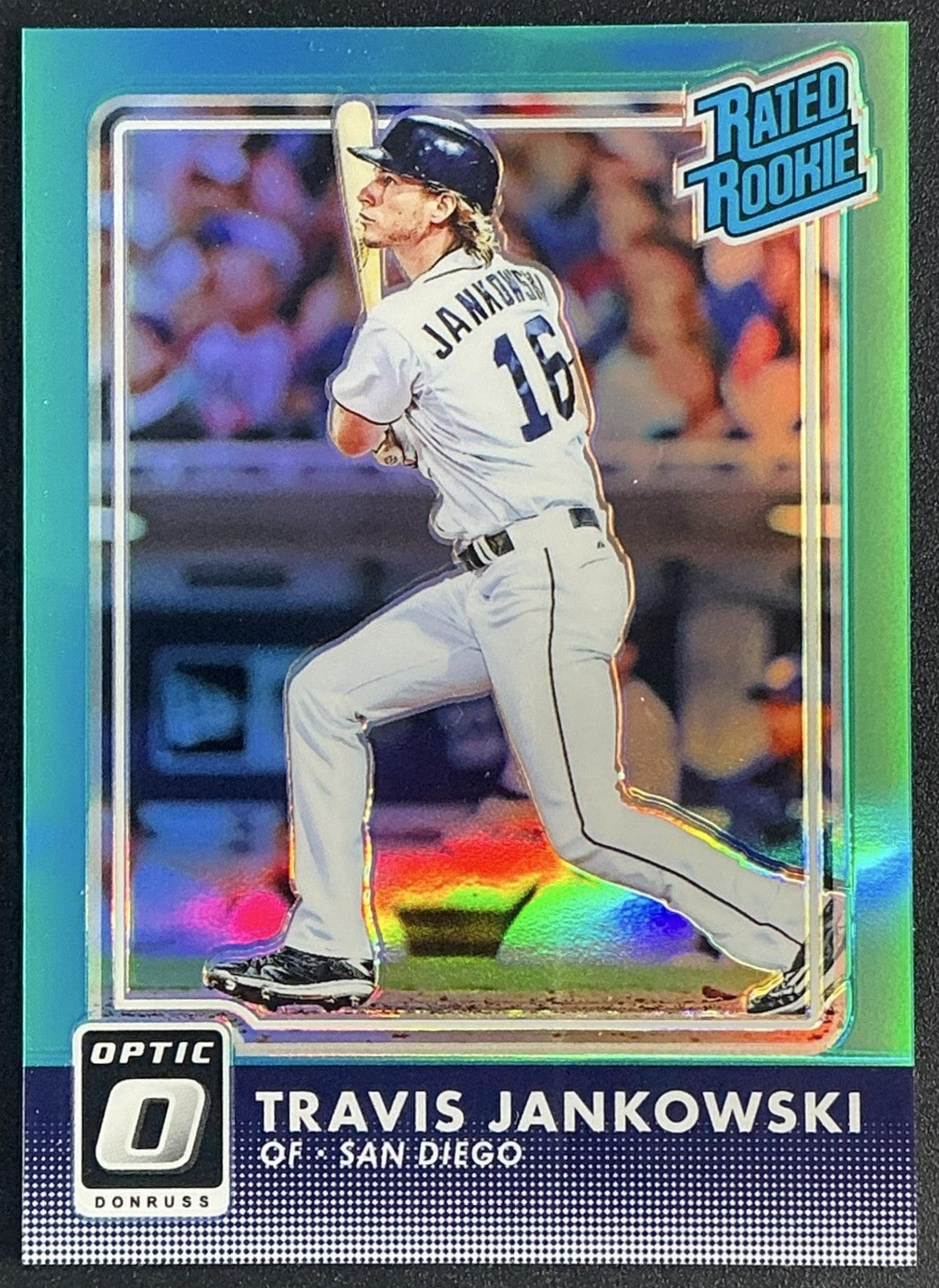 TRAVIS JANKOWSKI 2016 PANINI DONRUSS OPTIC #57 AQUA 178/299 RC PADRES