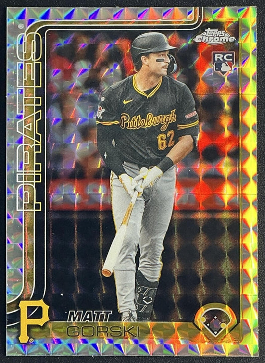 MATT GORSKI 2025 TOPPS CHROME UPDATE #USC99 GEOMETRIC REFRACTOR RC PIRATES