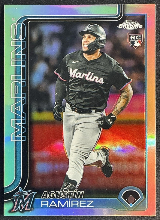 AGUSTIN RAMIREZ 2025 TOPPS CHROME UPDATE #USC200 REFRACTOR RC MARLINS