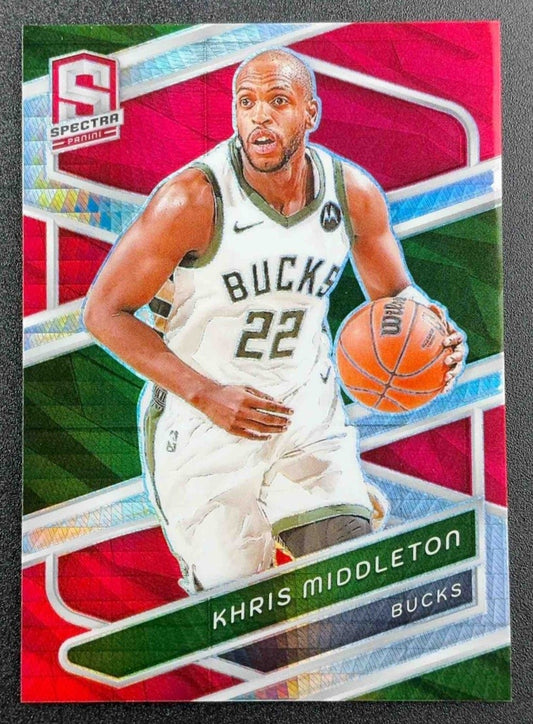 KHRIS MIDDLETON 2023-24 PANINI SPECTRA #49 INTERNATIONAL RED BUCKS