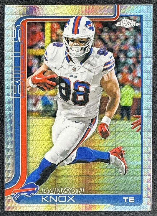 DAWSON KNOX 2025 TOPPS CHROME #33 PRISM REFRACTOR BILLS