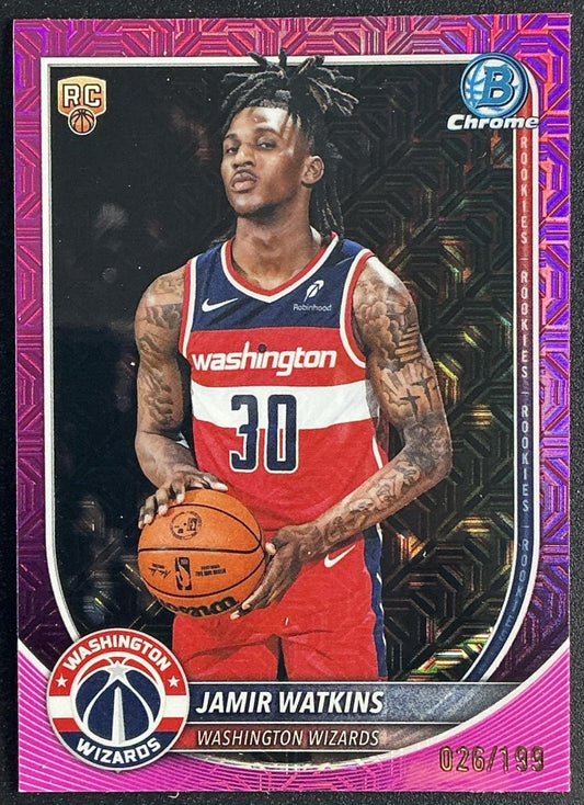 2025 Bowman Jamir Watkins #BCV-44 Chrome Pink Mojo Refractor /199 RC