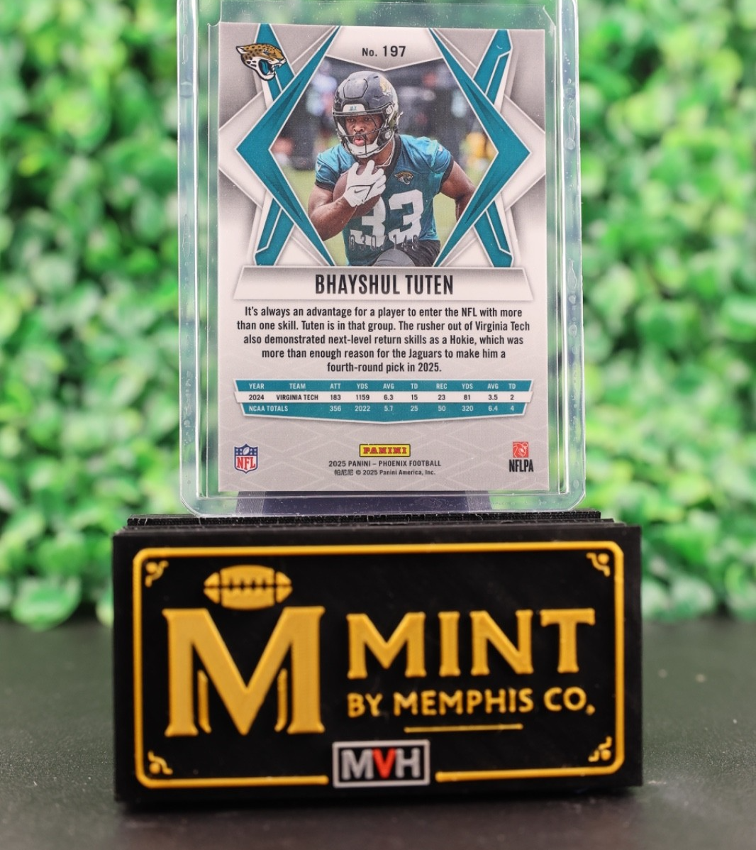 BHAYSHUL TUTEN 2025 PHOENIX #197 ROOKE RC SILVER PHOENIX PRIZM /149 JAGUARS