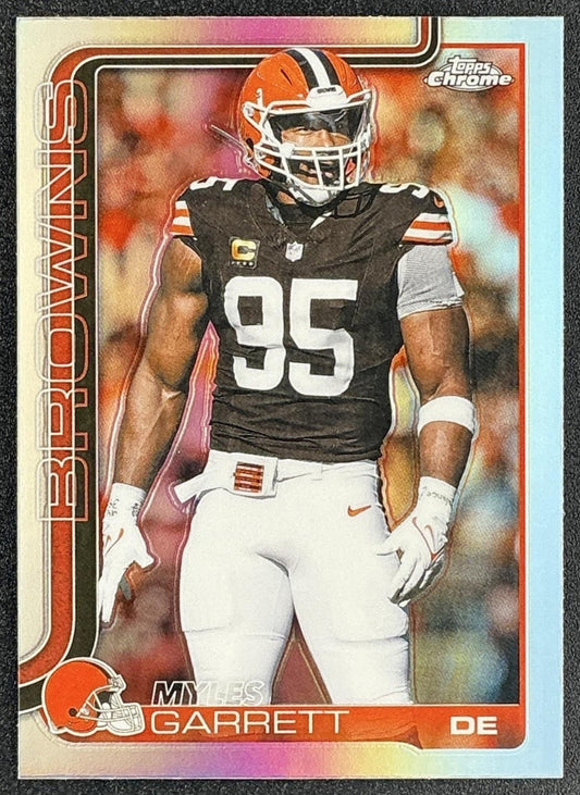 MYLES GARRETT 2025 TOPPS CHROME #70 REFRACTOR BROWNS
