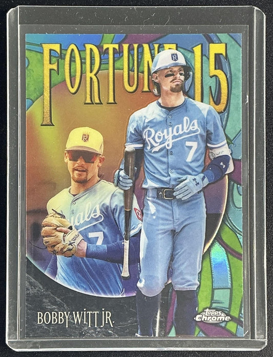BOBBY WITT JR. 2025 TOPPS CHROME UPDATE #F15-2 FORTUNE 15 ROYALS