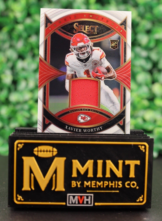 XAVIER WORTHY 2024 SELECT SWATCHES RC WHITE /75 RC COLOR MATCH CHIEFS