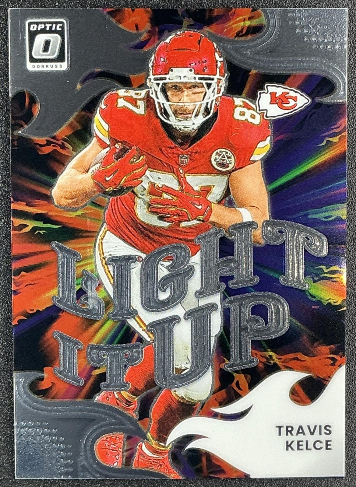 TRAVIS KELCE 2025 PANINI DONRUSS OPTIC #11 LIGHT IT UP CHIEFS