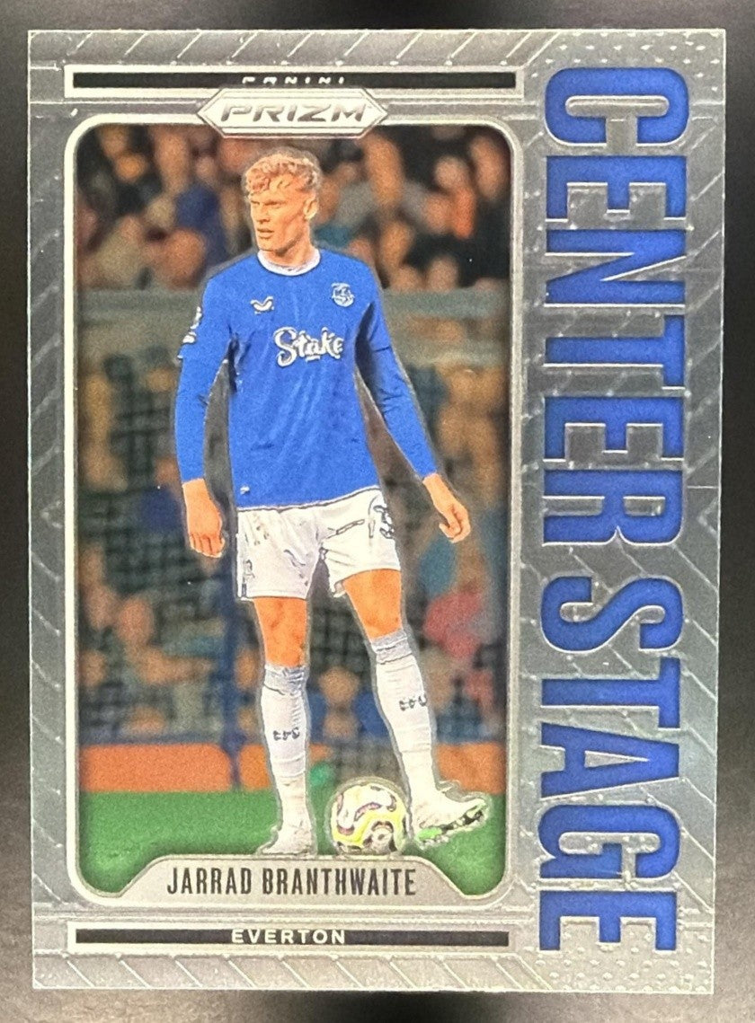 JARRAD BRANTHWAITE 2024-25 PANINI PRIZM PREMIER LEAGUE #15 CENTER STAGE EVERTON