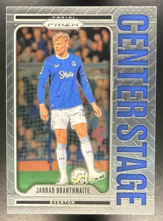 JARRAD BRANTHWAITE 2024-25 PANINI PRIZM PREMIER LEAGUE #15 CENTER STAGE EVERTON