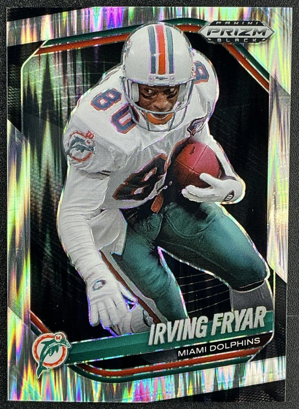 IRVING FRYAR 2025 PANINI PRIZM BLACK #83 SKEWED 61/249 DOLPHINS