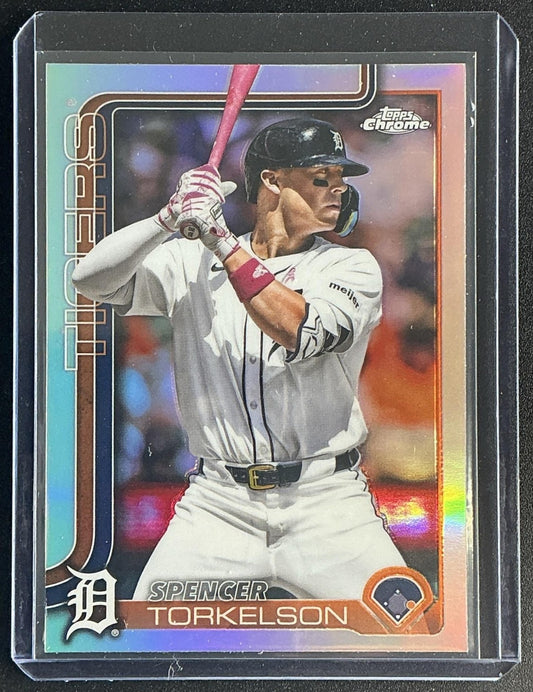 SPENCER TORKELSON 2025 TOPPS CHROME UPDATE #USC27 REFRACTOR TIGERS