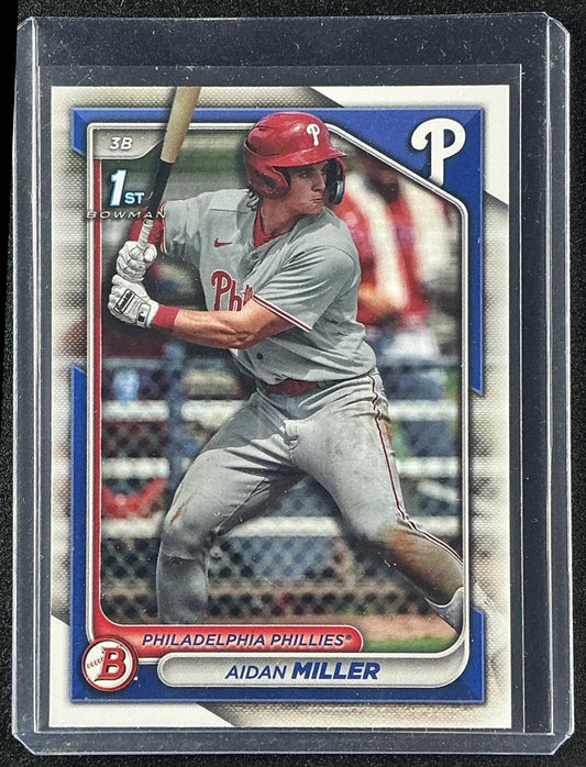 AIDAN MILLER 2024 BOWMAN #BP-27 1ST PROSPECT PHILLIES