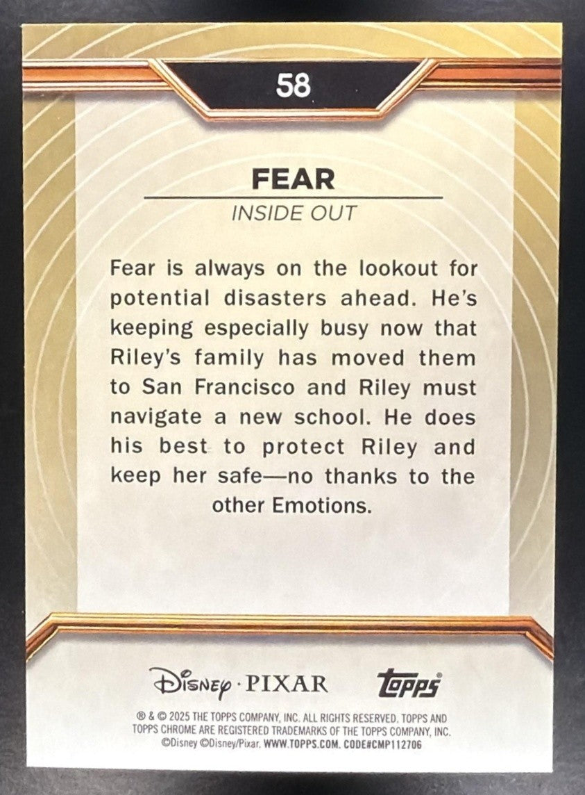 FEAR 2025 TOPPS PIXAR GOLD #58 GILDED