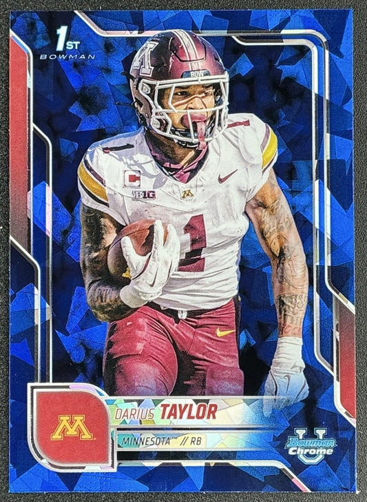 2025 Bowman Chrome University Sapphire Darius Taylor #126 1st Prospect
