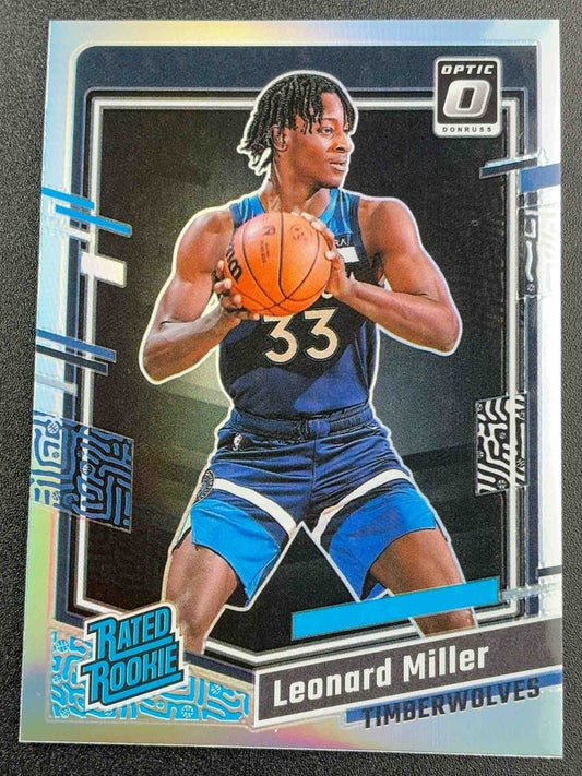 2023 Panini Donruss Optic Leonard Miller #234 Holo Prizm RC Rated Rookie