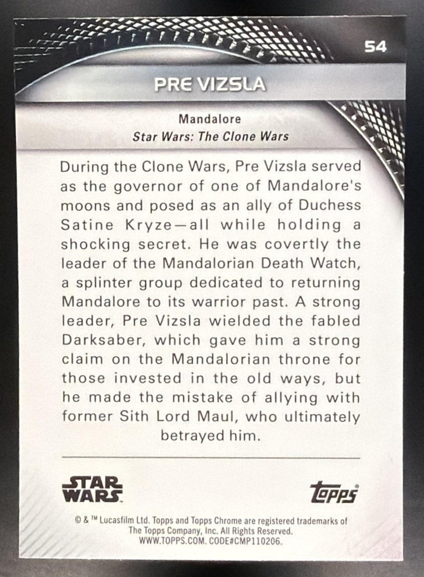PRE VIZSLA 2025 TOPPS STAR WARS HYPERSPACE #54