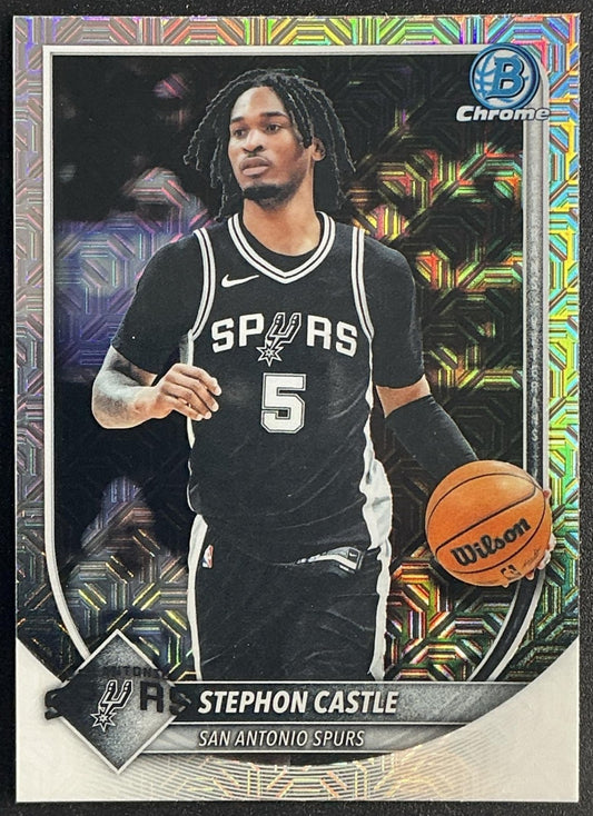 STEPHON CASTLE 2025-26 BOWMAN #BCV-145 CHROME MOJO REFRACTOR SPURS