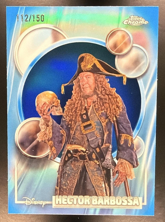2026 Topps Chrome Disney Hector Barbossa #16 Blue Refractor /150