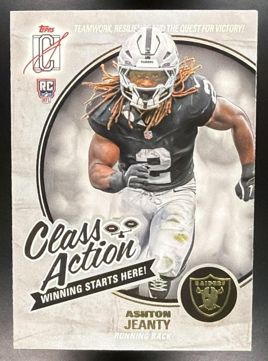 ASHTON JEANTY 2025 TOPPS SIGNATURE CLASS #CA-17 ACTION RC RAIDERS