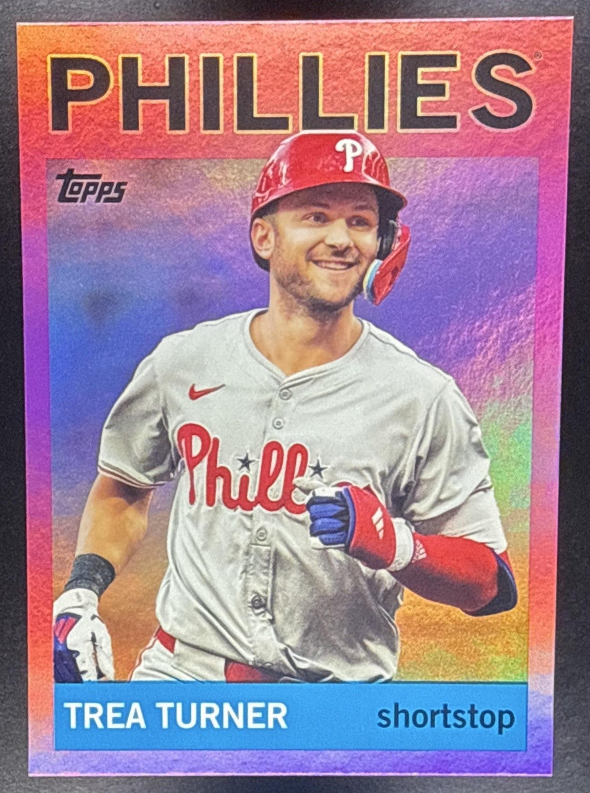 TREA TURNER 2025 TOPPS ARCHIVES #52 1964 DESIGN PINK FOILBOARD PHILLIES