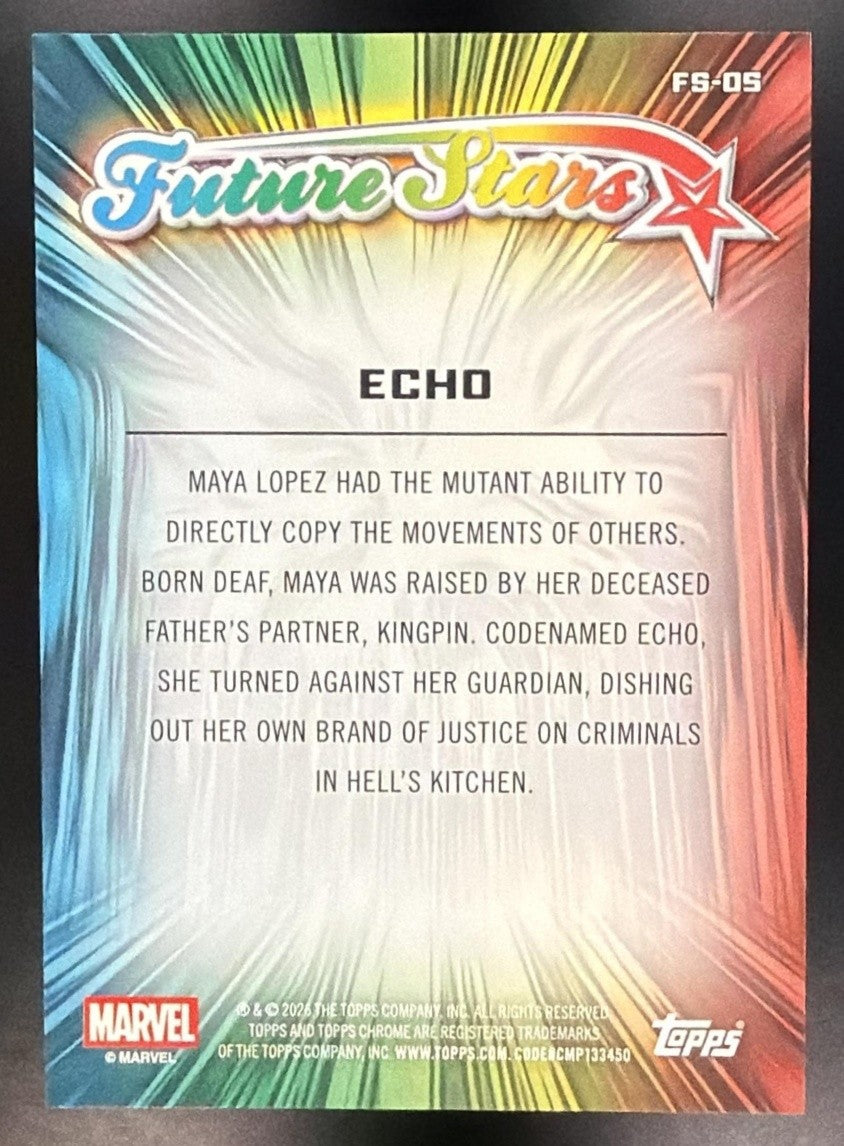 ECHO 2026 TOPPS CHROME MARVEL COMICS #FS-05 FUTURE STARS