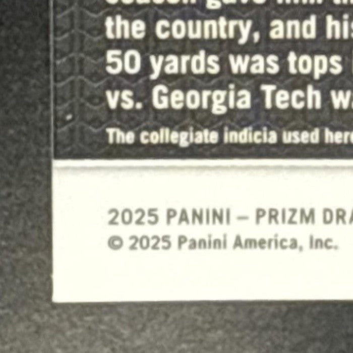 RYAN FITZGERALD 2025 PANINI PRIZM DRAFT PICKS #27 RED 300/399 RC SEMINOLES