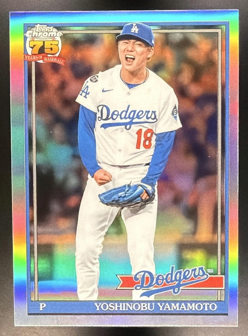 YOSHINOBU YAMAMOTO 2026 TOPPS CHROME #91CB-10 1991 DODGERS
