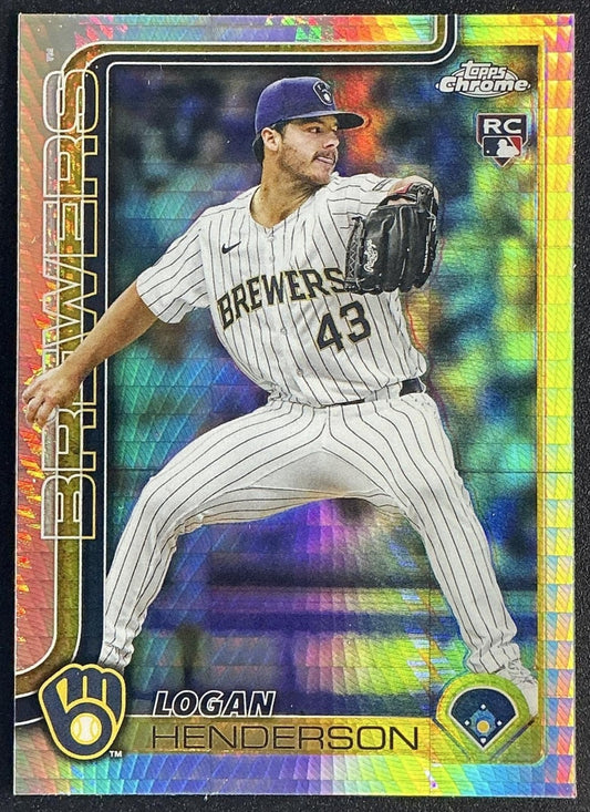 LOGAN HENDERSON 2025 TOPPS CHROME UPDATE #USC65 PRISM REFRACTOR RC BREWERS