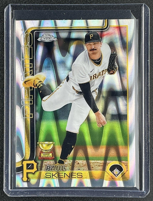 PAUL SKENES 2025 TOPPS CHROME #300 RAYWAVE REFRACTOR PIRATES