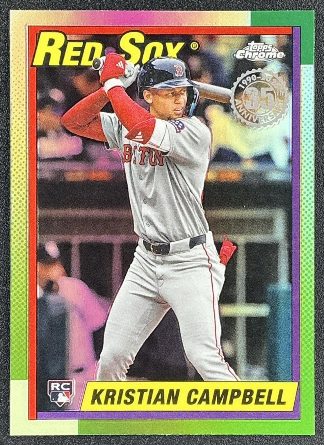 KRISTIAN CAMPBELL 2025 TOPPS CHROME UPDATE #90CU-19 1990 RC RED SOX
